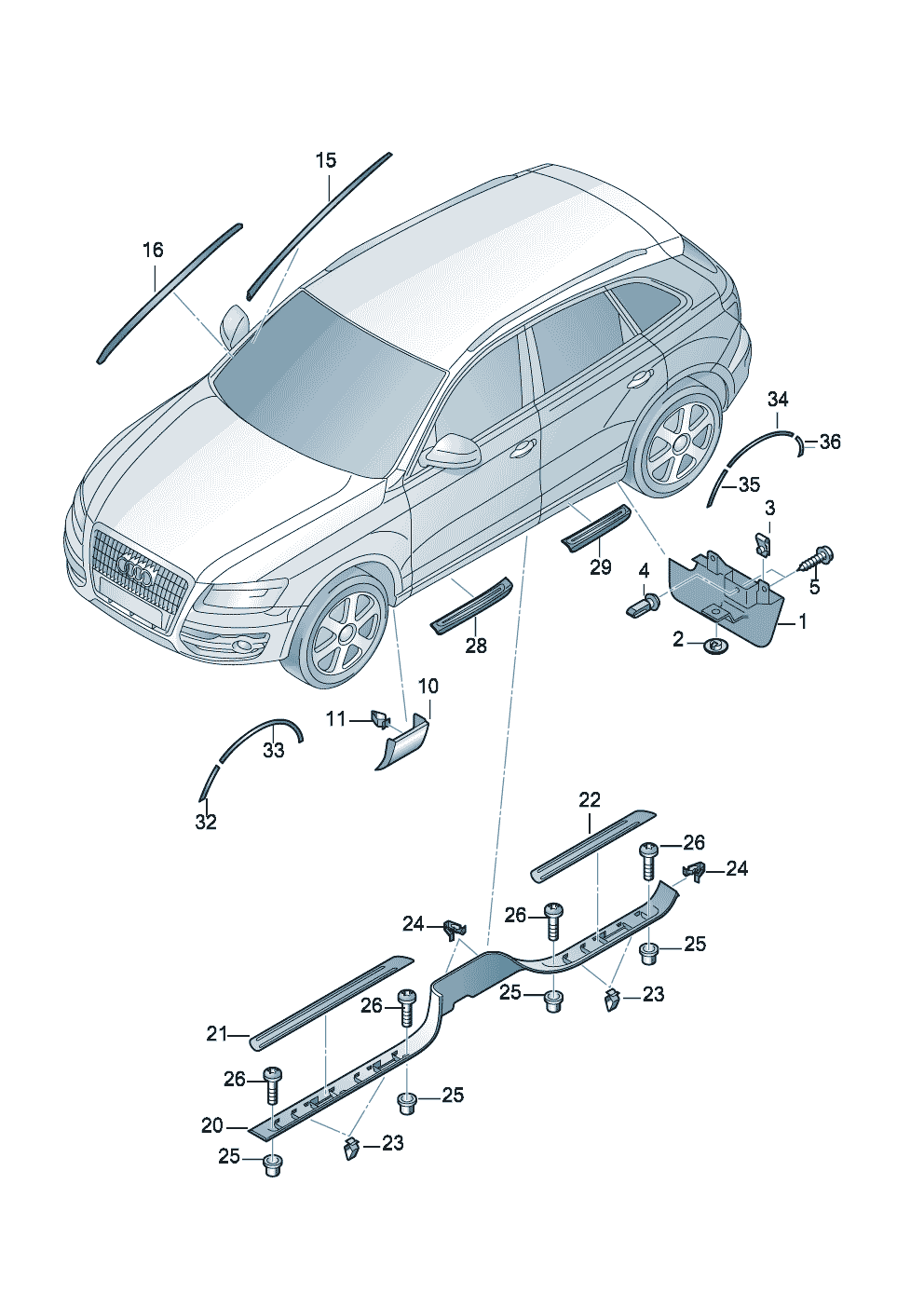 Elargissement de passage roue                     Pas pour:  - Audi Q7 - aq7