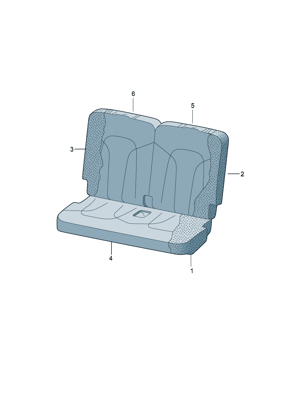 Seat paddingpadding for backrestseat and backrest cover rear3. seat bench - Audi Q7 - aq7