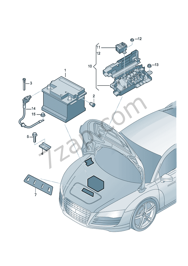 Battery Audi R8/Spyder (R8) 2009 year Audi EUROPA 915000 