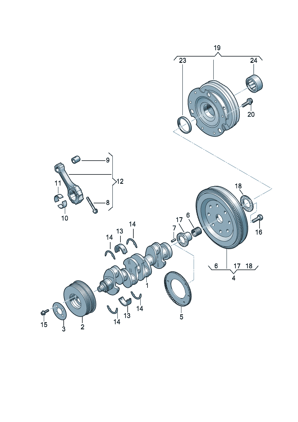 Crankshaftconrodbearings           See parts bulletin: 3.0Ltr.<br> (1-87) - Audi A4/Avant - a4