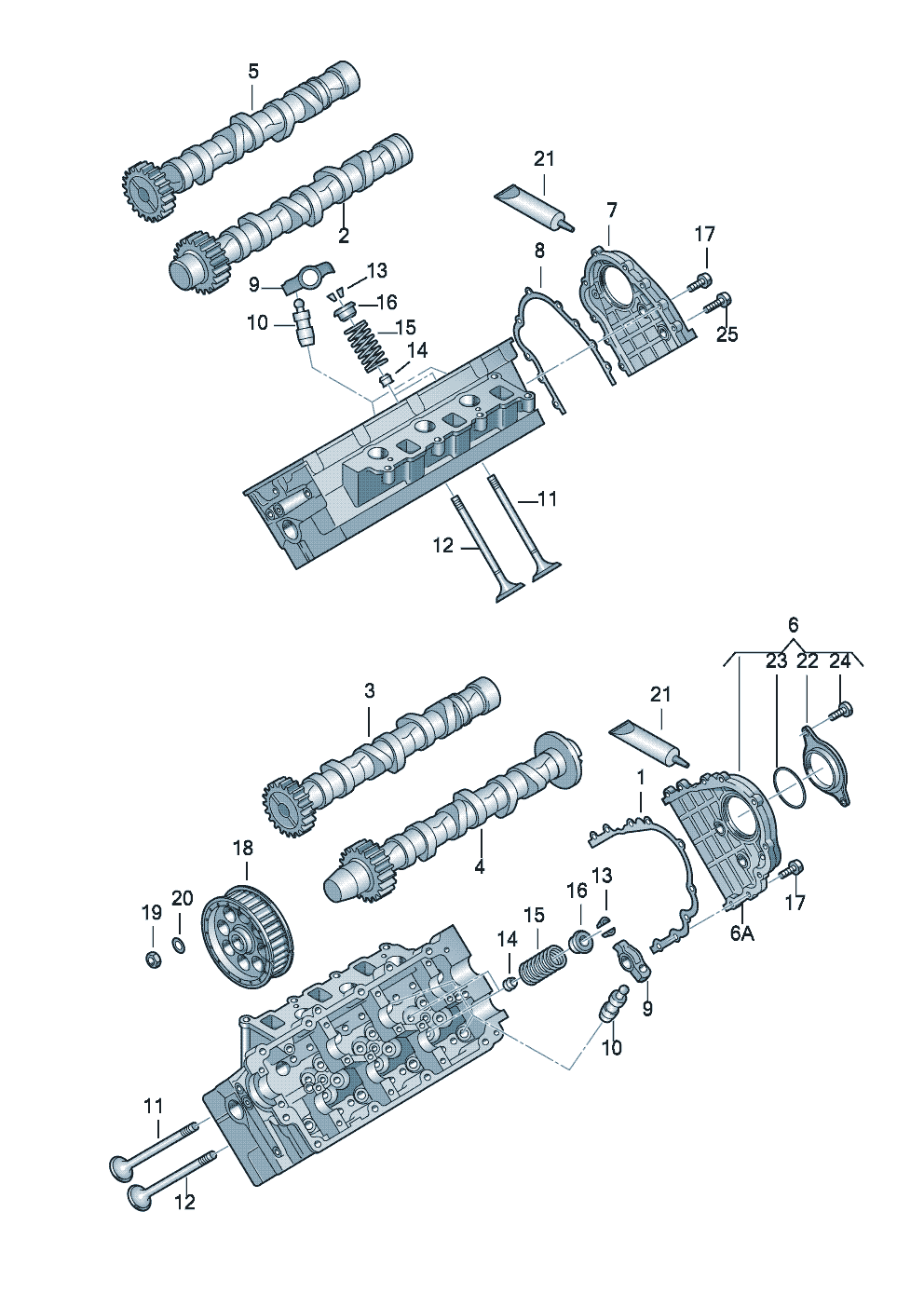 camshaft, valves 3.0Ltr. - Audi Q7 - aq7