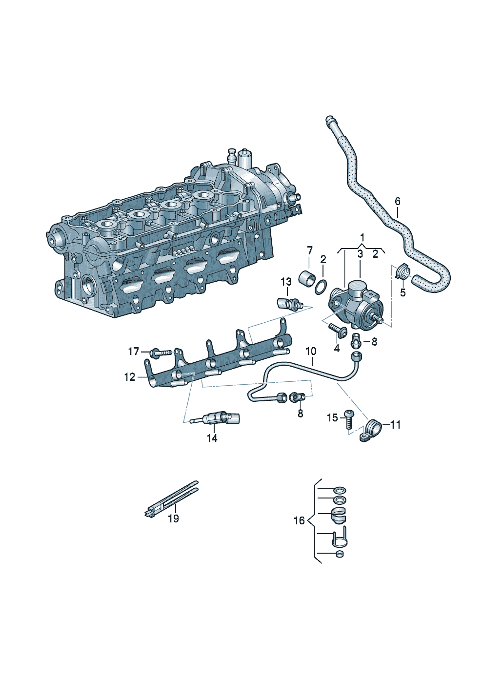 Fuel pumpFuel railInjection valve 2.0 Ltr. - Audi Q5/Sportback - aq5