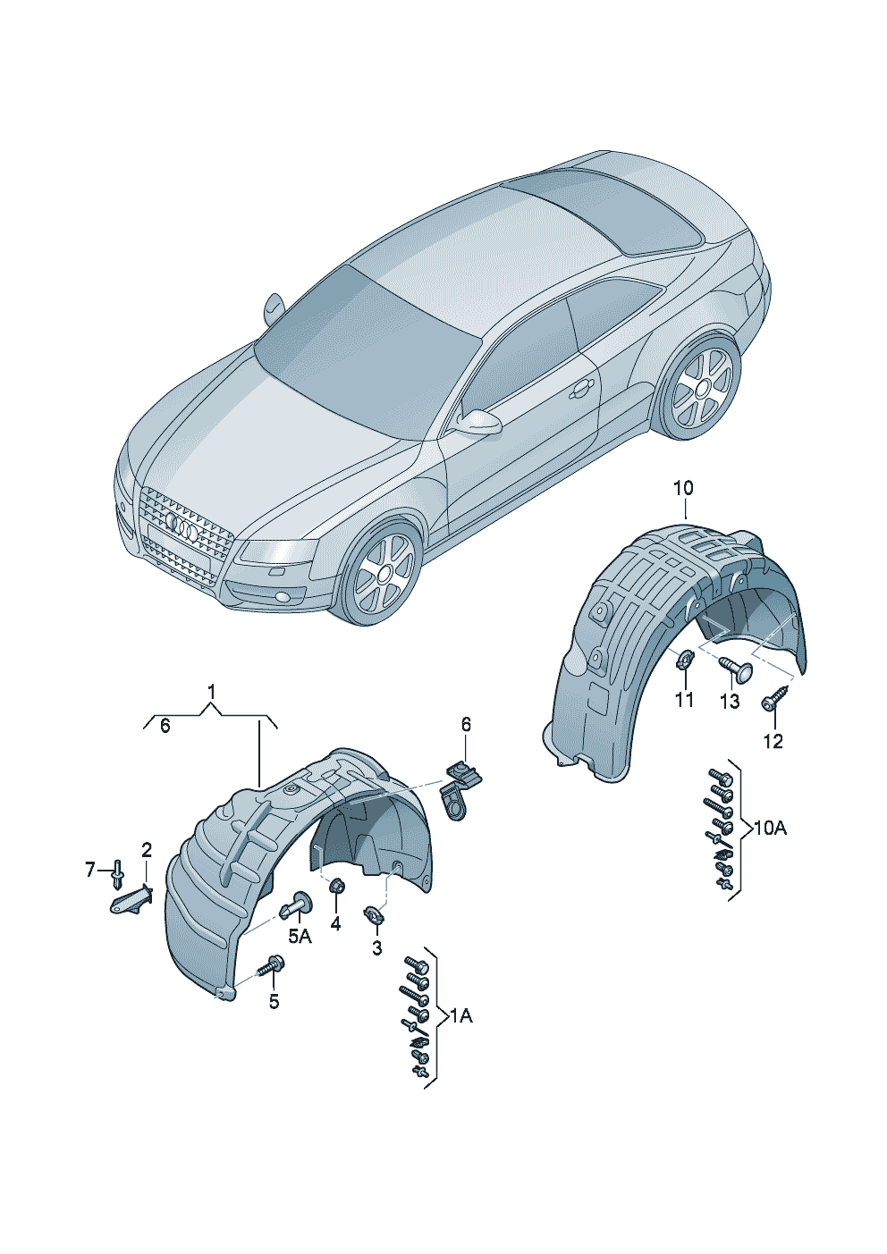 Wheel housing liner rear - Audi A5/S5 Coupe/Sportback - a5co