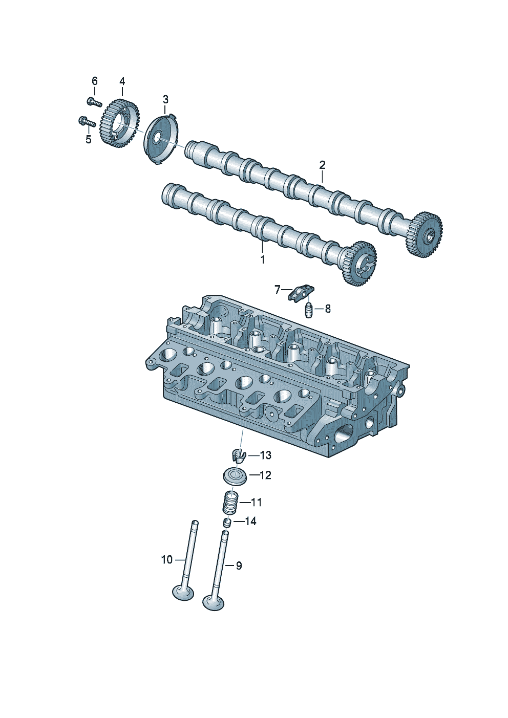 camshaft, valves 2.0 Ltr. - Audi A3/S3/Sportb./Lim./qu. - a3