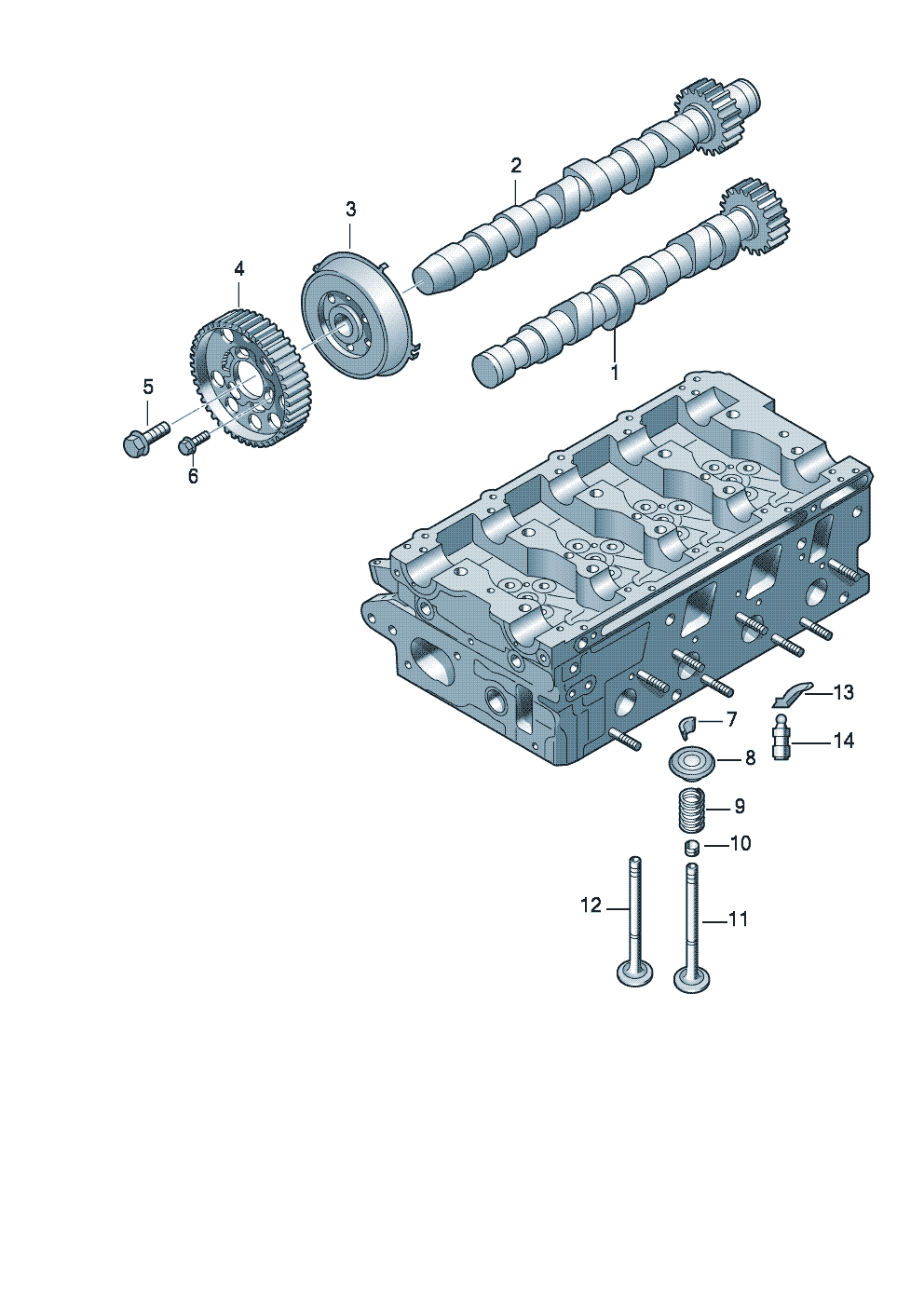 camshaft, valves 2.0 Ltr. - Audi Q5/Sportback - aq5