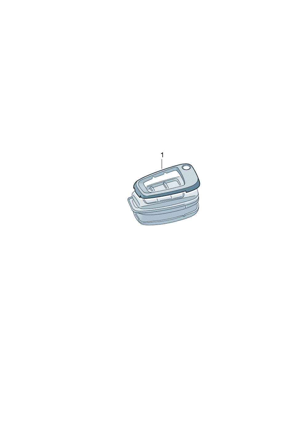 Original ZubehörBlendeSchlüssel lackiert - Audi Q7 - aq7