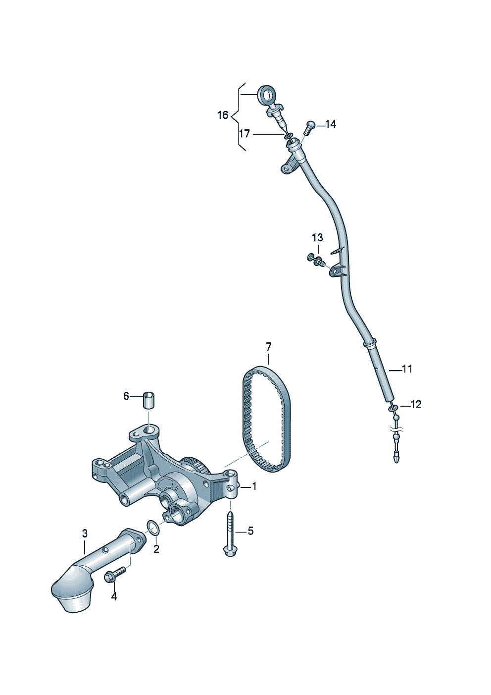 Масляный насосМаслоизмерительный щуп 1,6 л - Audi A3/S3/Sportb./Lim./qu. - a3