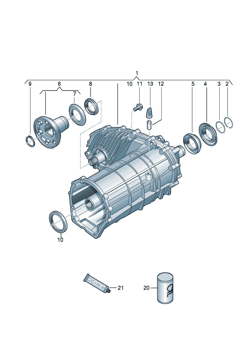 Boite de transfertpour boite autom. 8 rapports  - Audi Q7 - aq7