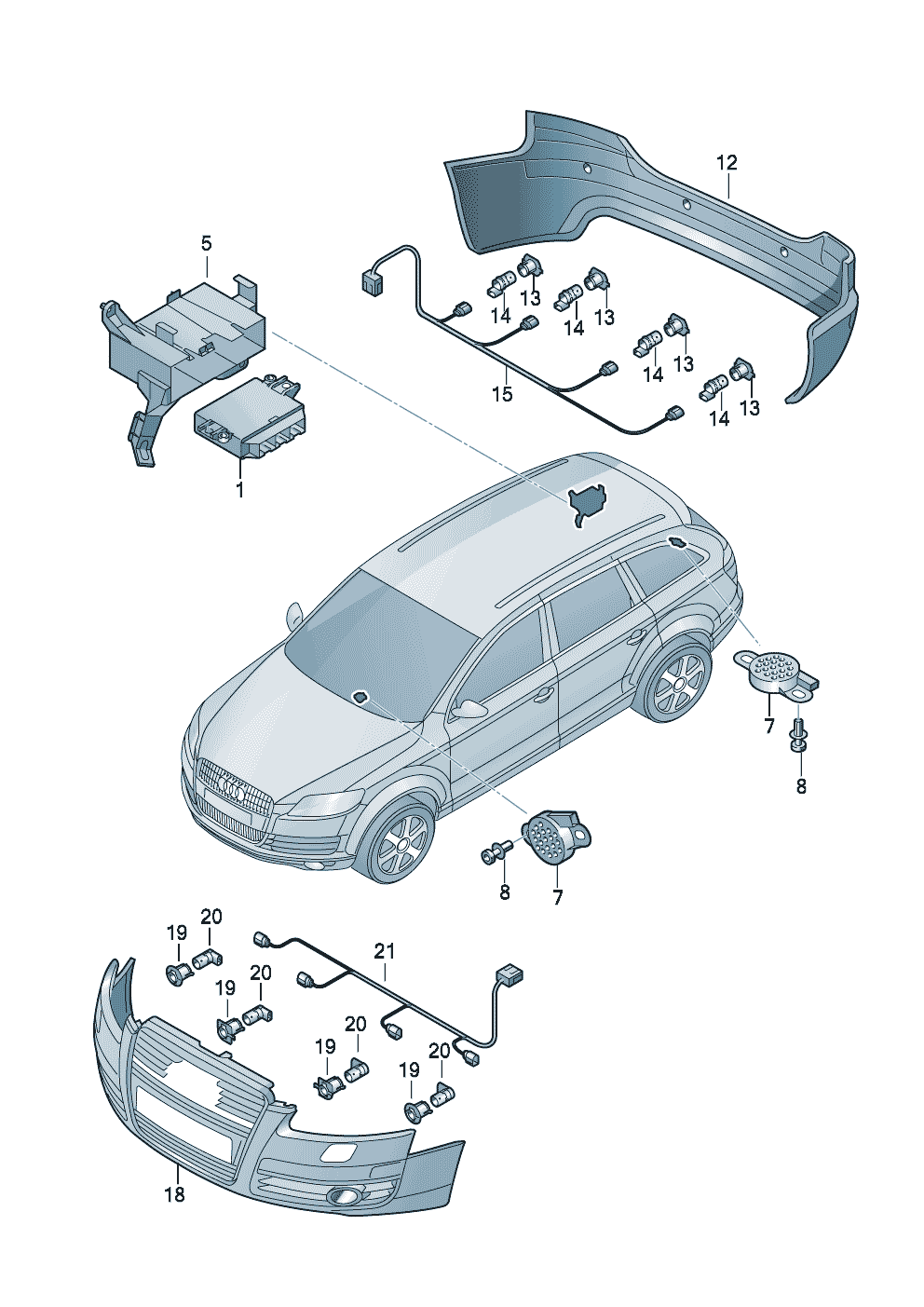 SensorSensorhouder  - Audi Q7 - aq7