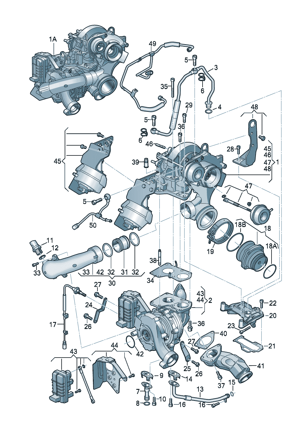 Turbocompresseur a gaz dech. 3,0l - Audi A7 Sportback - a7