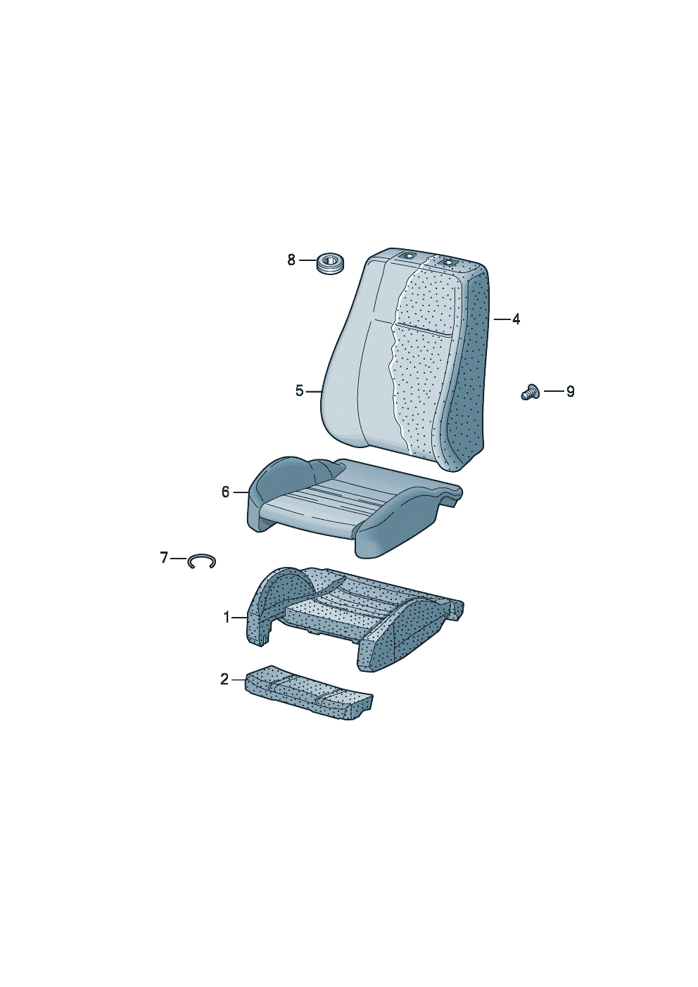 Seat paddingpadding for backrestseat and backrest cover  - Audi A6/Avant - a6