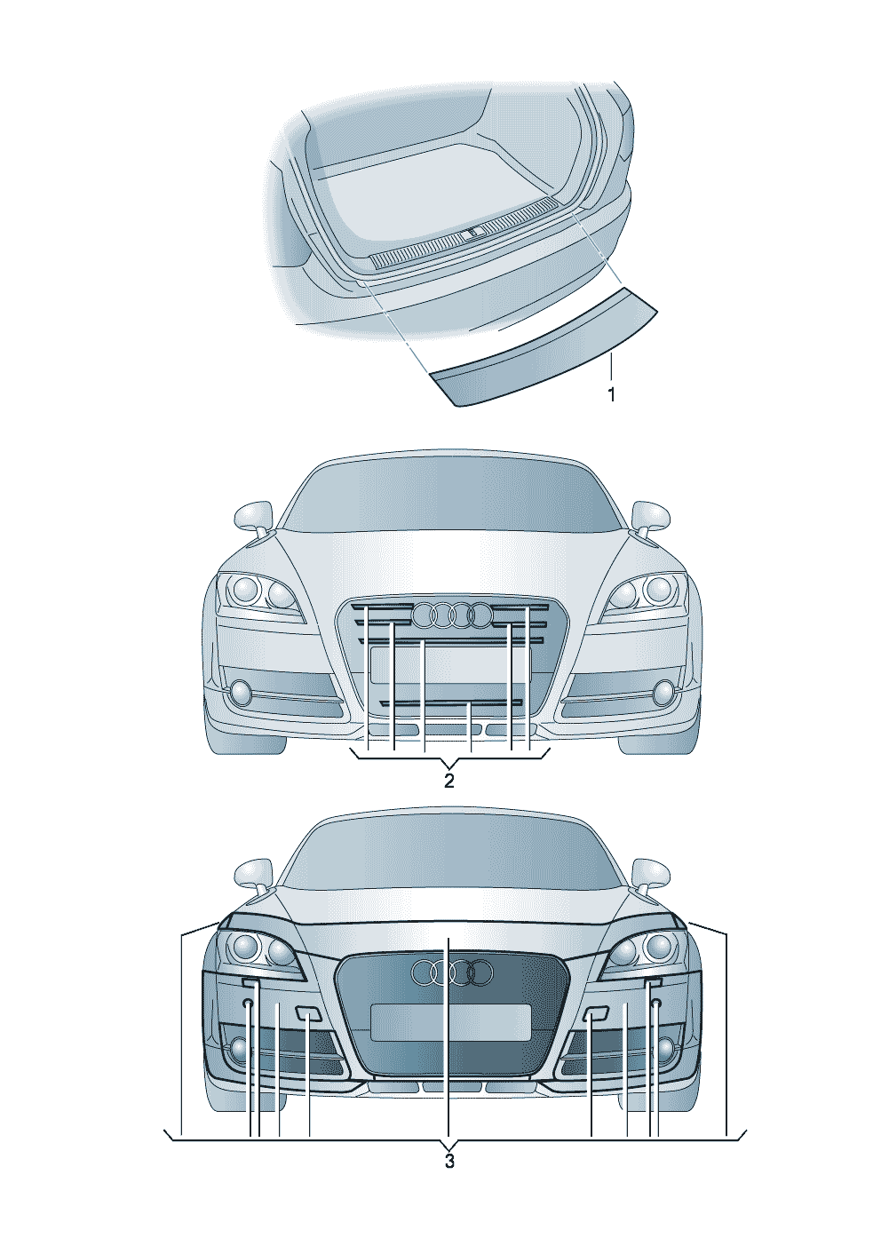 Oryginalne akcesoriafolia zabezp.przed kamieniami  - Audi A5/S5 Coupe/Sportback - a5co