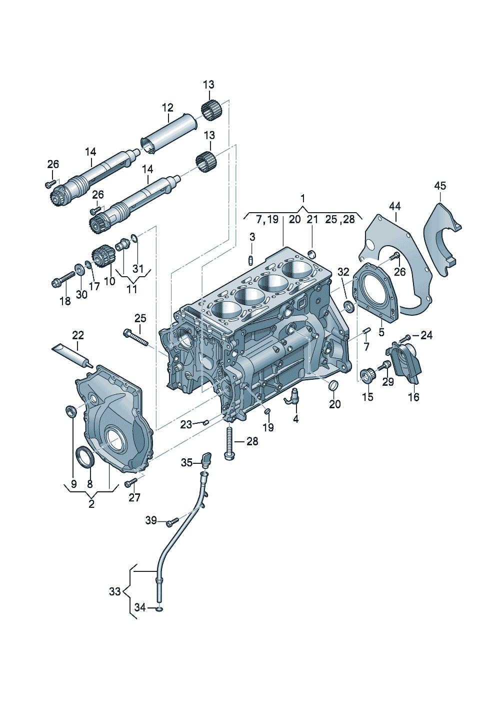 Crankcase 1.8ltr.<br> 125KW - Audi A4/Avant - a4