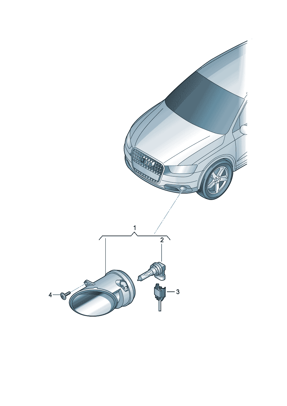 Halogen fog lamp  - Audi Q3/Sportback - aq3