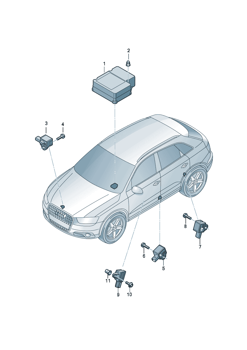 elektrische delen voor airbag  - Audi Q3/Sportback - aq3