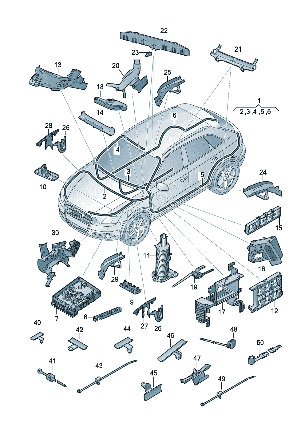 Крепёжные детали  - Audi Q3/Sportback - aq3
