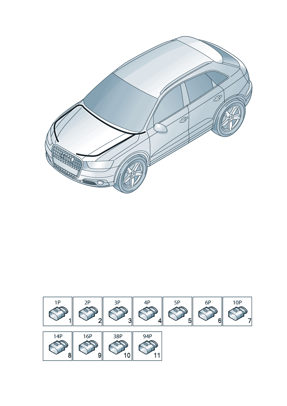 Корпус разъёма 94-штекерный - Audi Q3/Sportback - aq3