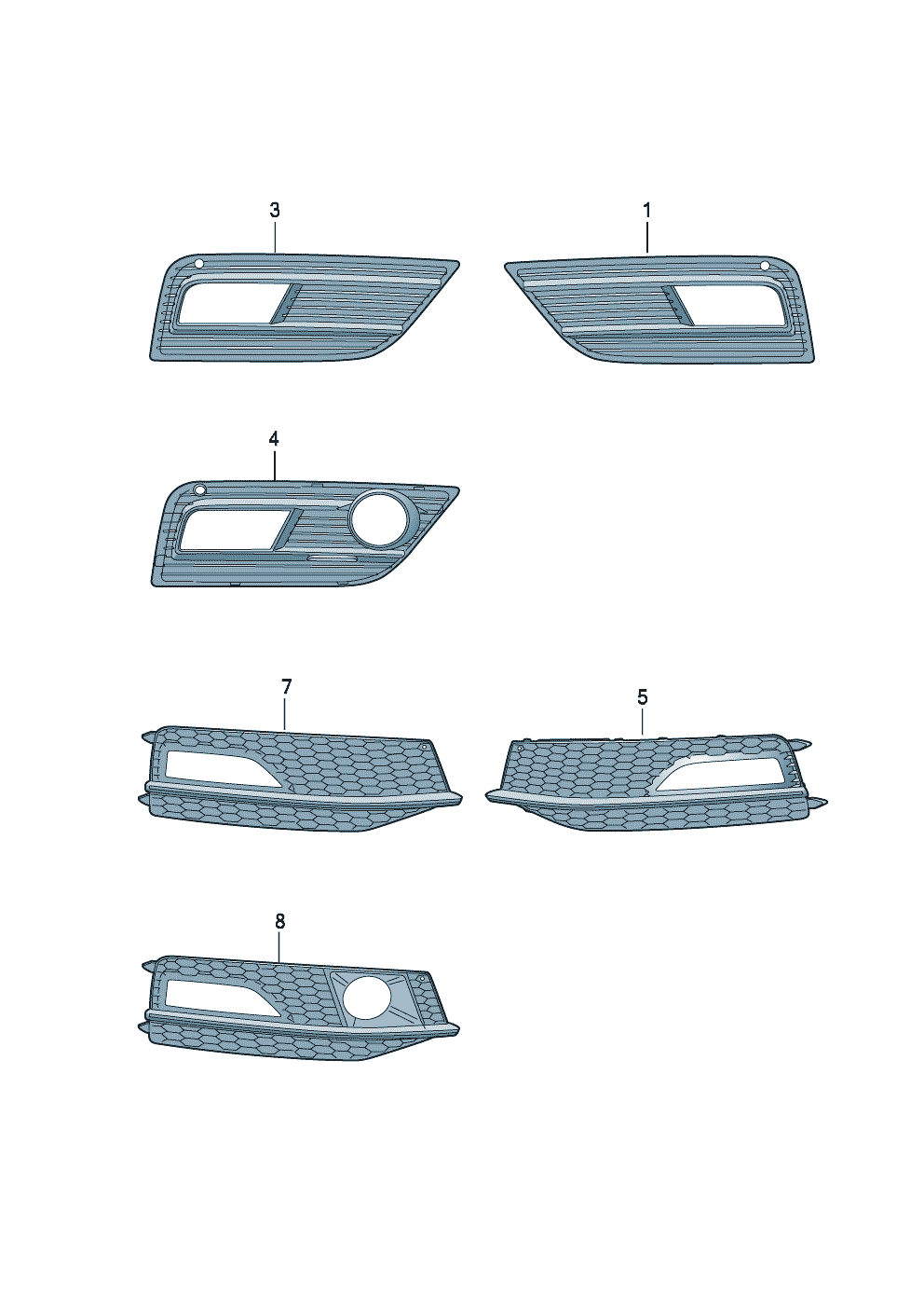 Решётка воздухозаборника  - Audi A4/S4/Avant/quattro - a4q