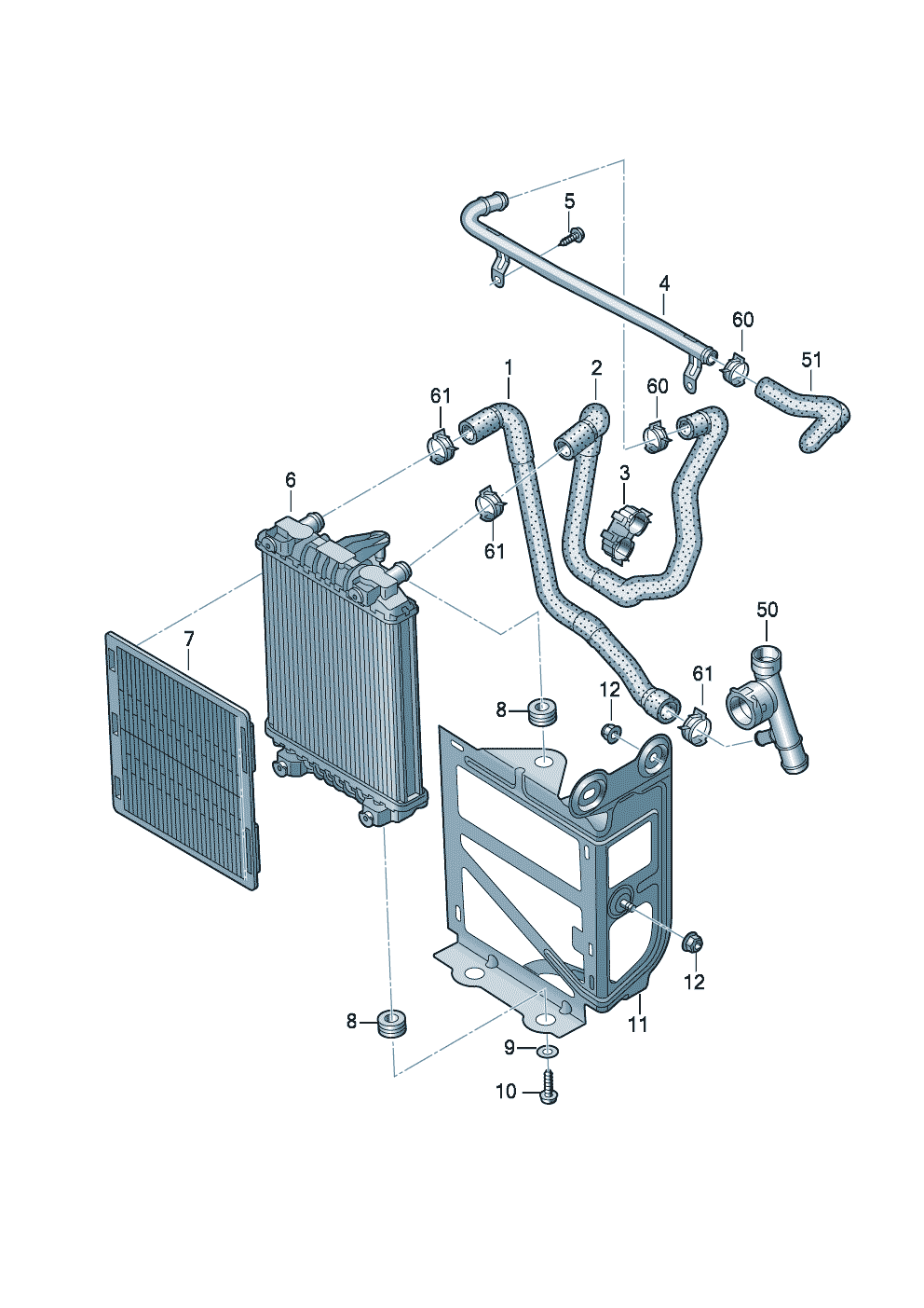 KühlmittelkühlungZusatzkühler für Kühlmittel 2,0Ltr.rechts aussen - Audi A3/S3/Sportb./Lim./qu. - a3