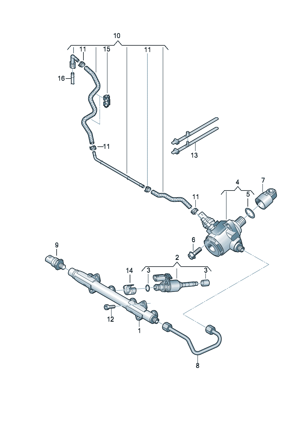 KraftstoffverteilerKraftstoffpumpe 1,4Ltr. - Audi Q3/Sportback - aq3