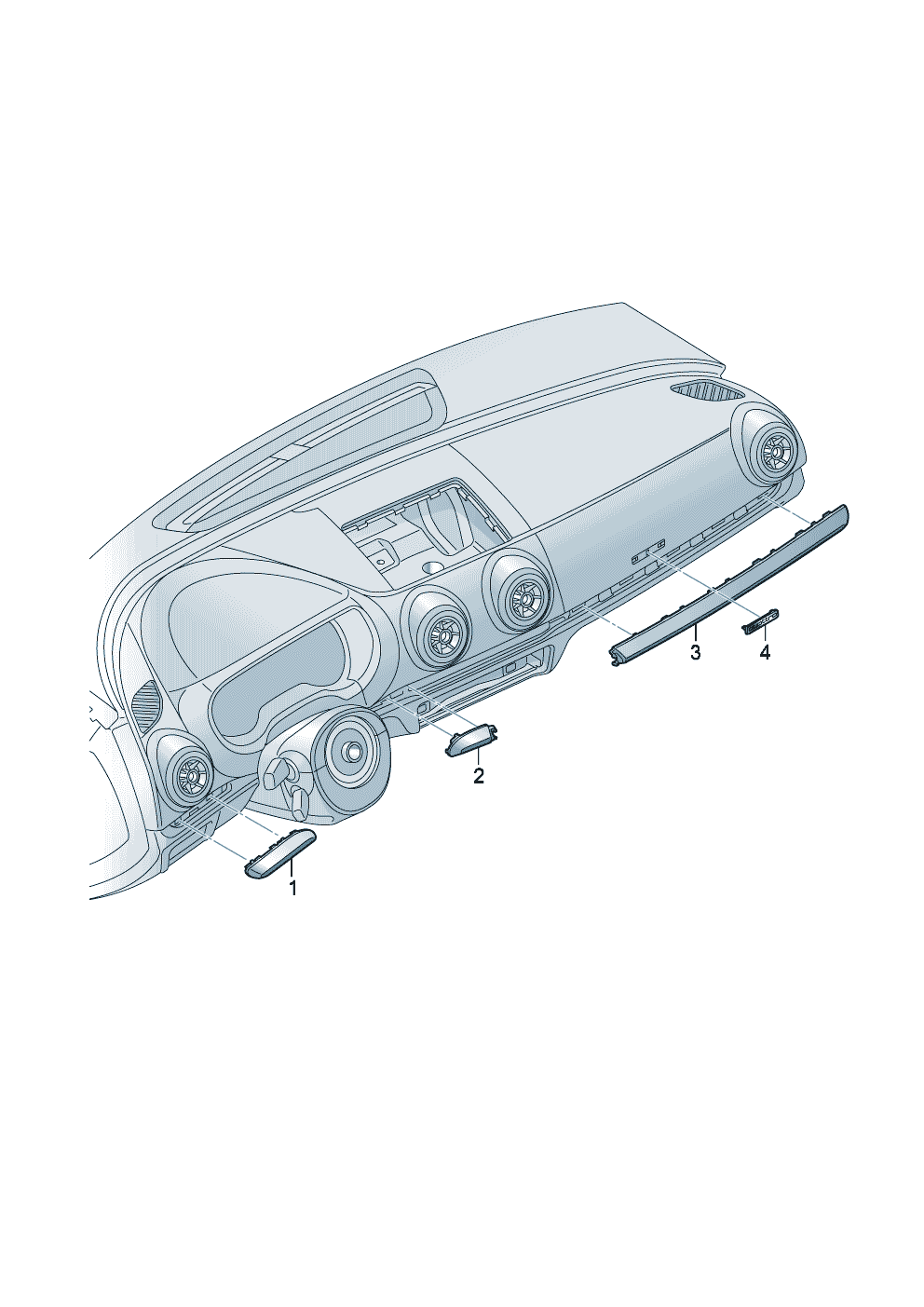 Przesłonadeska rozdzielcza  - Audi A3 Cabriolet - a3ca