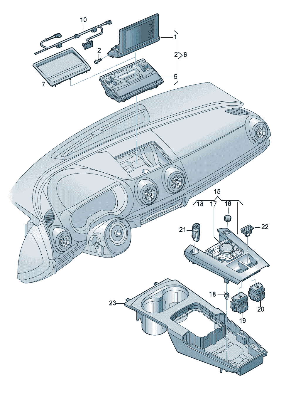 Individual partsControl panel  - Audi A3/S3/Sportb./Lim./qu. - a3