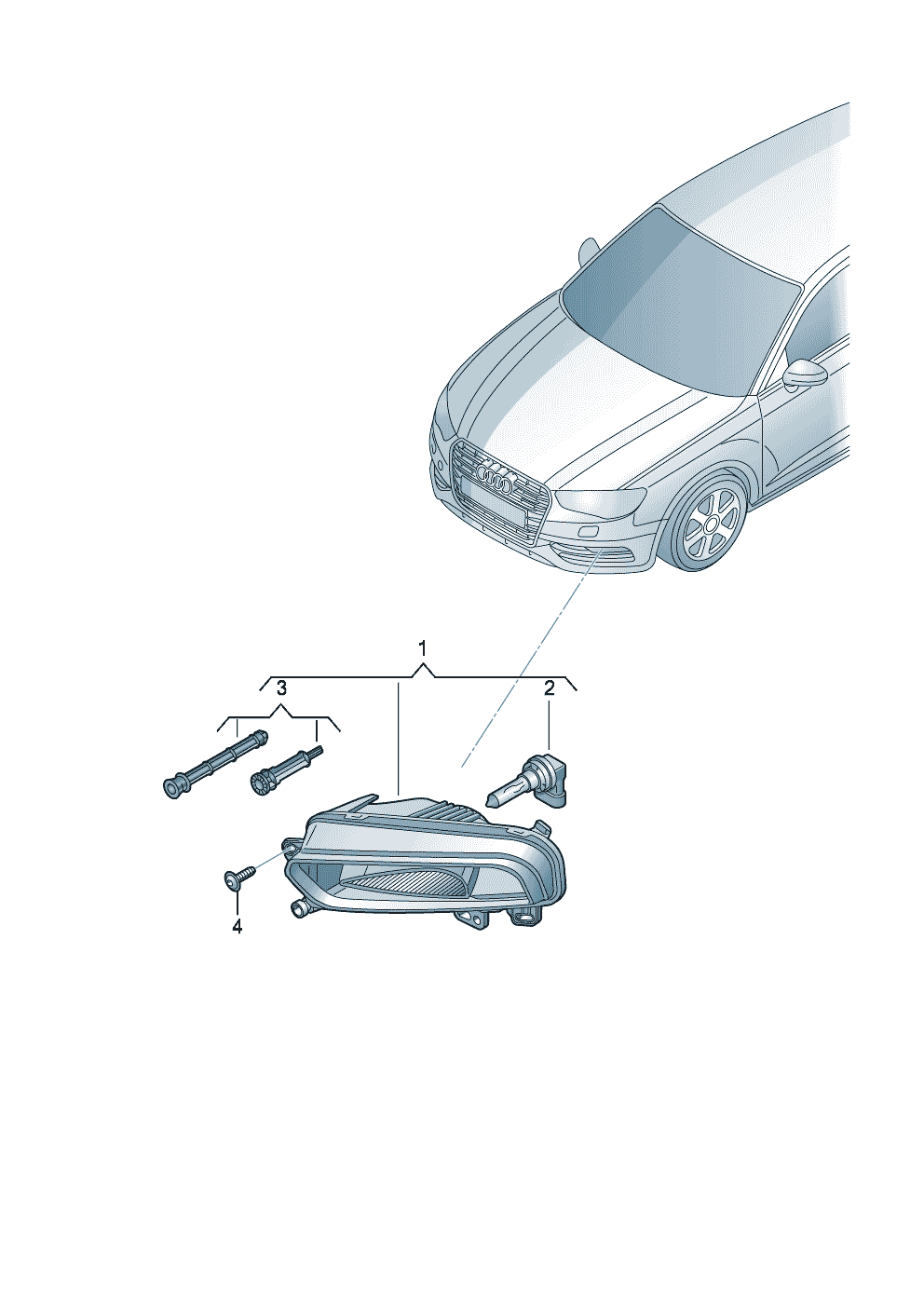 Галоген. противотуманная фара  - Audi A3/S3/Sportb./Lim./qu. - a3