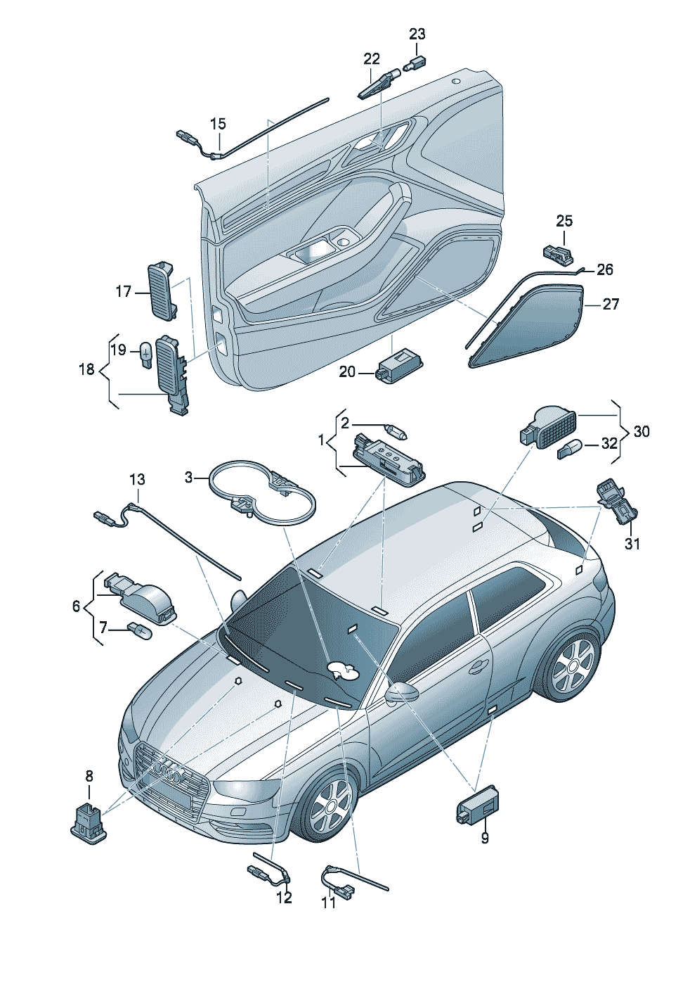 oswietlenie bagaznika  - Audi A3/S3/Sportb./Lim./qu. - a3