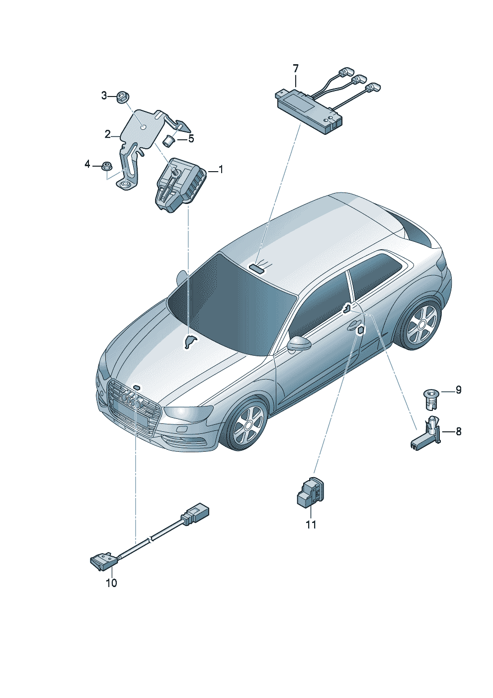Hırsızlık uyarı sistemi  - Audi A3/S3/Sportb./Lim./qu. - a3