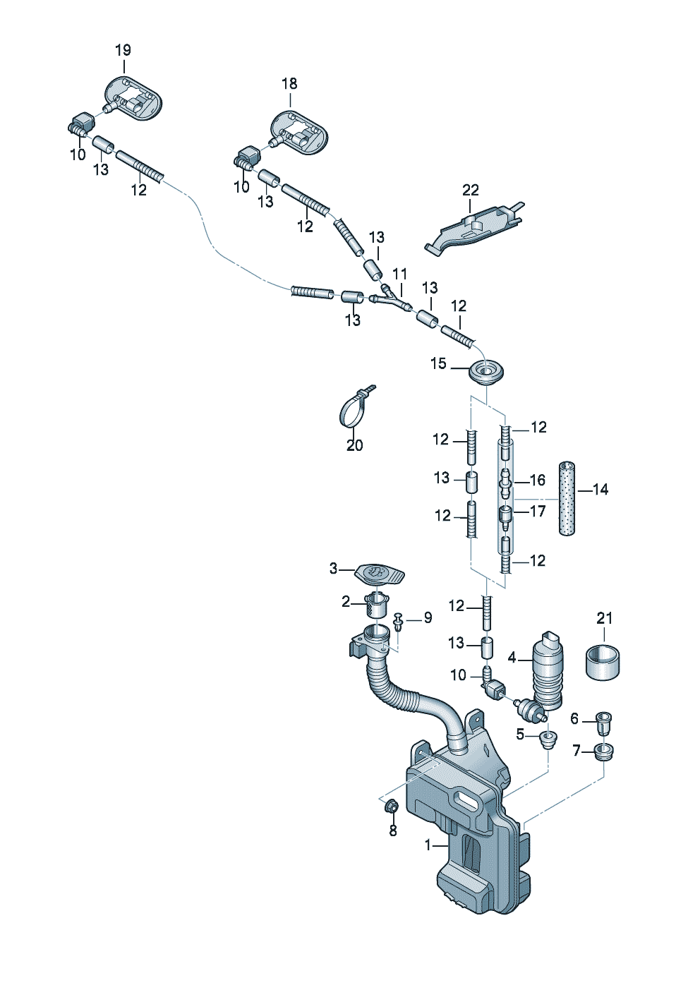 System spryskiwaczy szyby  - Audi A3/S3/Sportb./Lim./qu. - a3