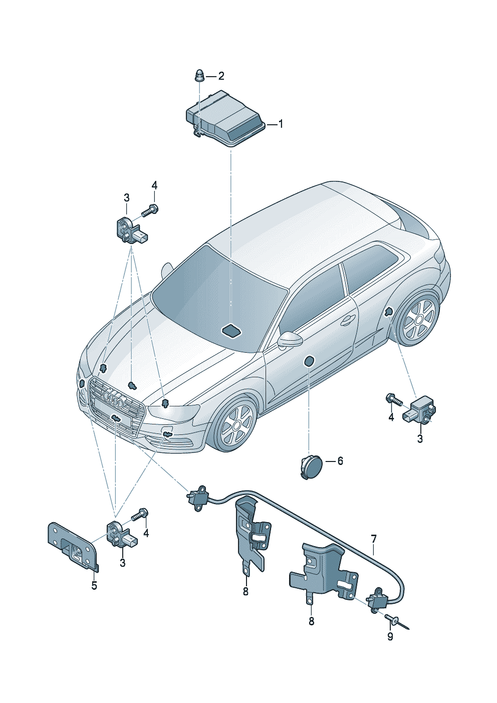 Elektrische Teile für Airbag  - Audi A3/S3/Sportb./Lim./qu. - a3