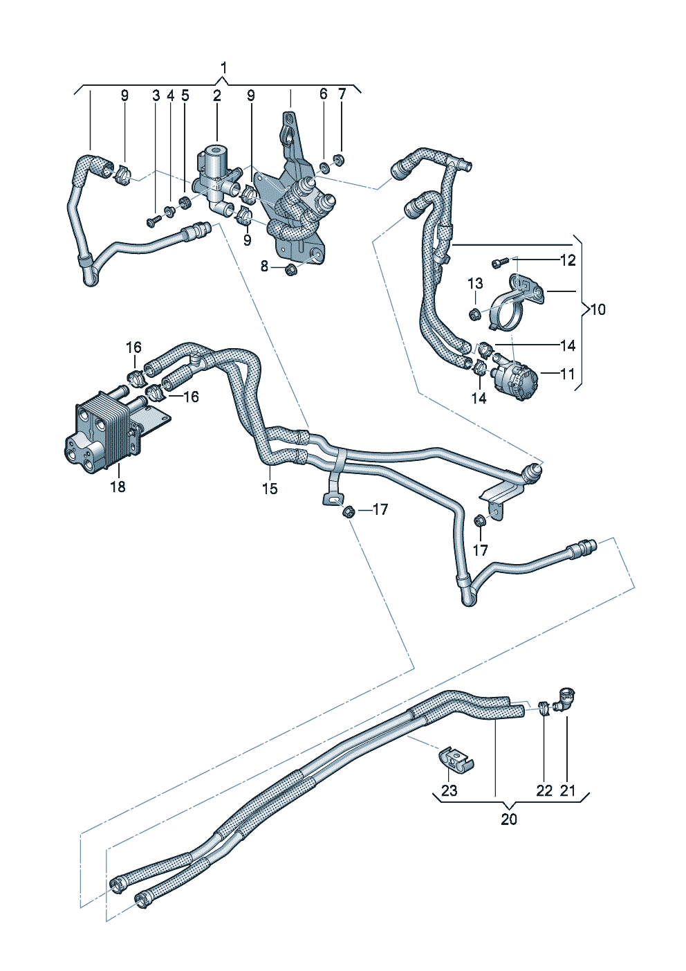 Coolant hoses  - Audi A3/S3/Sportb./Lim./qu. - a3