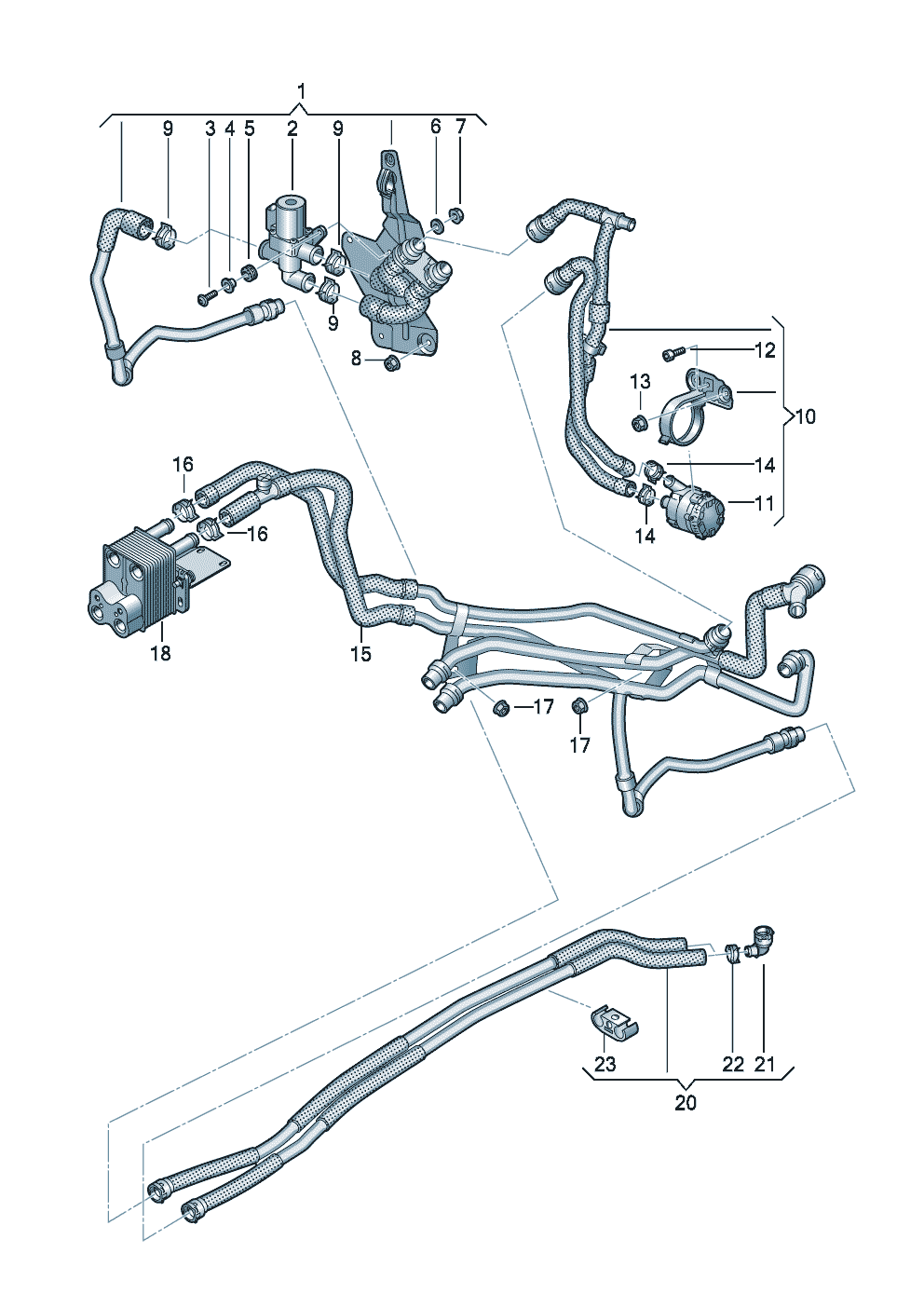 Coolant hoses  - Audi A3/S3/Sportb./Lim./qu. - a3