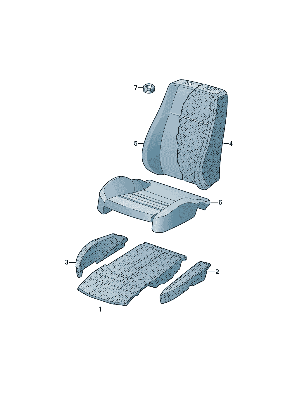 Seat paddingpadding for backrestseat and backrest cover  - Audi RS7 Sportback - rs7