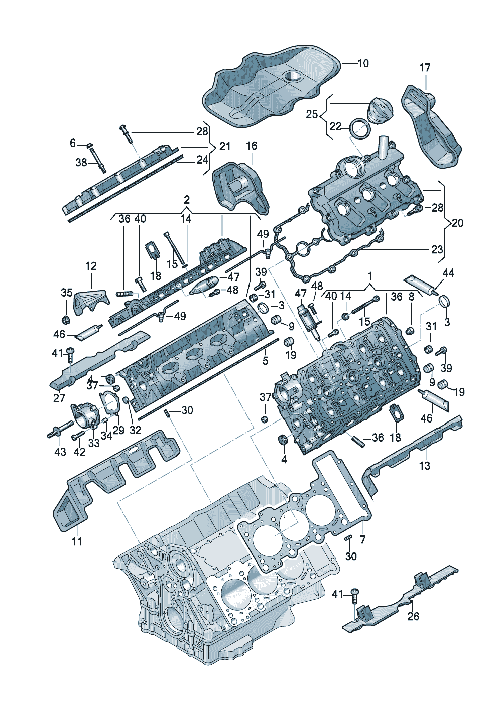 Cylinder headcylinder head cover 3.0Ltr. - Audi A4/Avant - a4