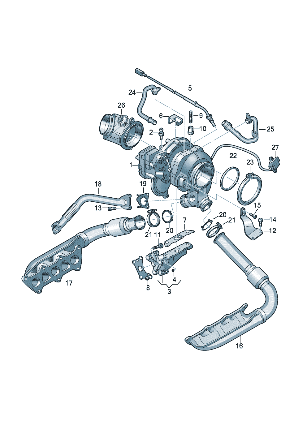 Turbocompresseur a gaz dech. 3,0l - Audi A6/Avant - a6
