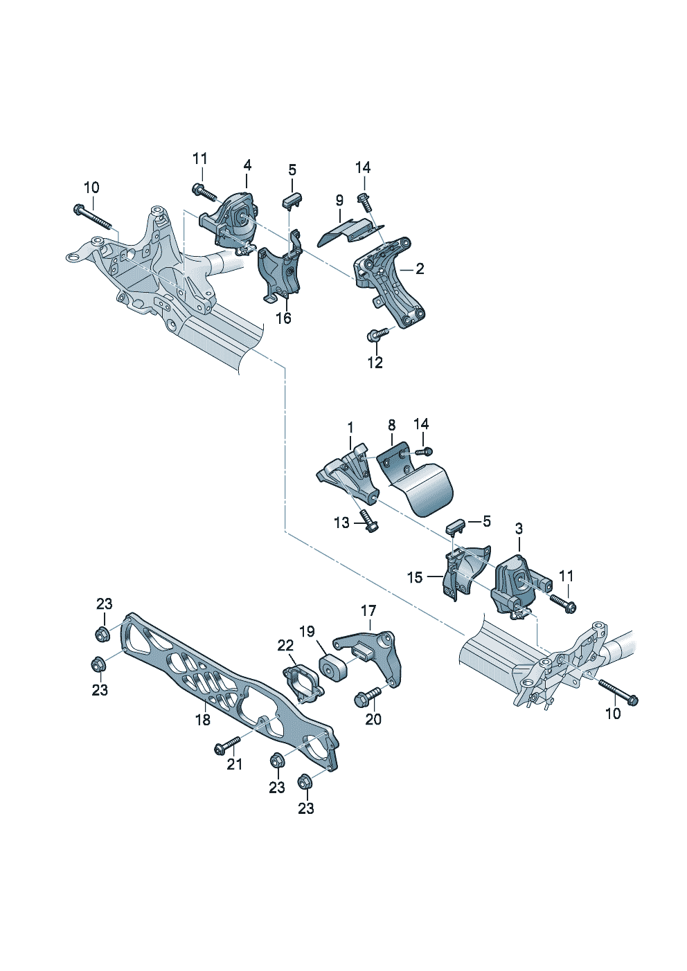 pieces de fixation p. moteur 3,0l - Audi A7 Sportback - a7