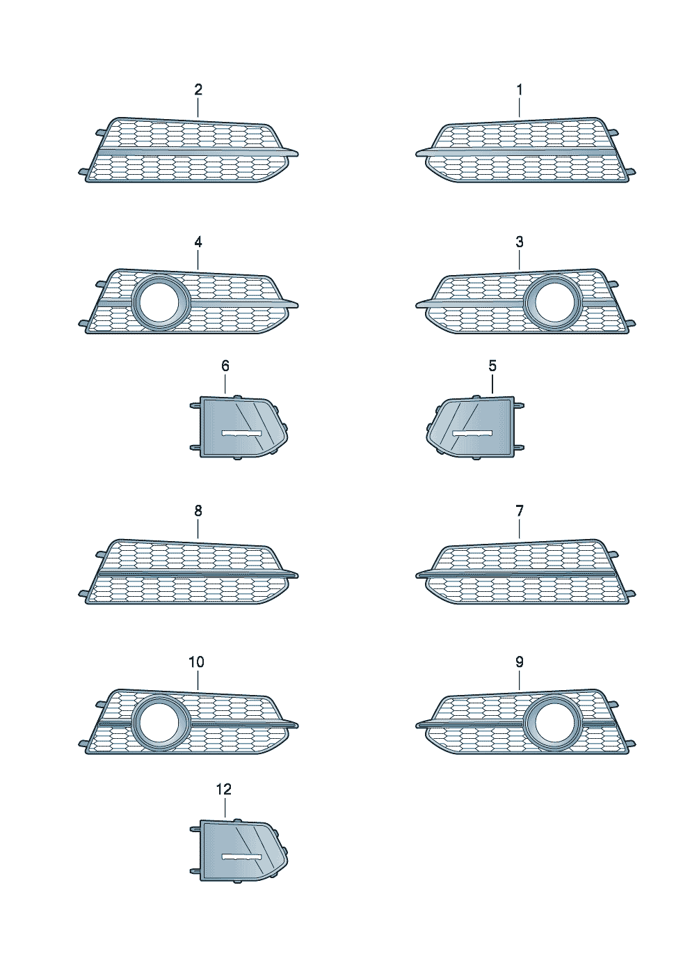 Hava kılavuz ızgarası  - Audi A6/Avant - a6
