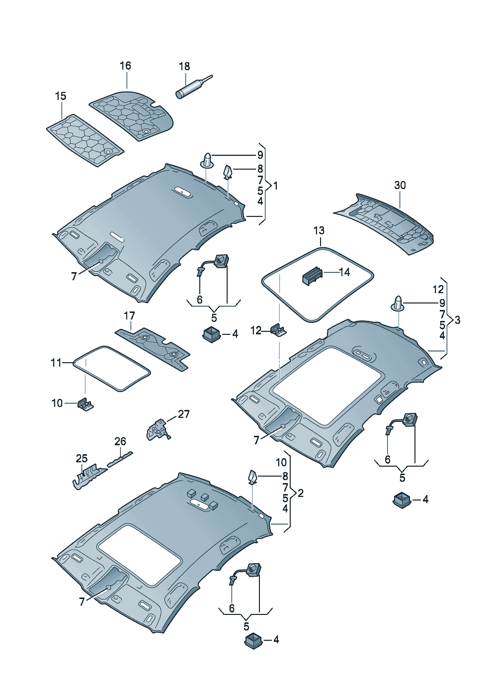 Formhimmelmitzuverwendende Position/-en:  25,26,27 - Audi A6/Avant - a6