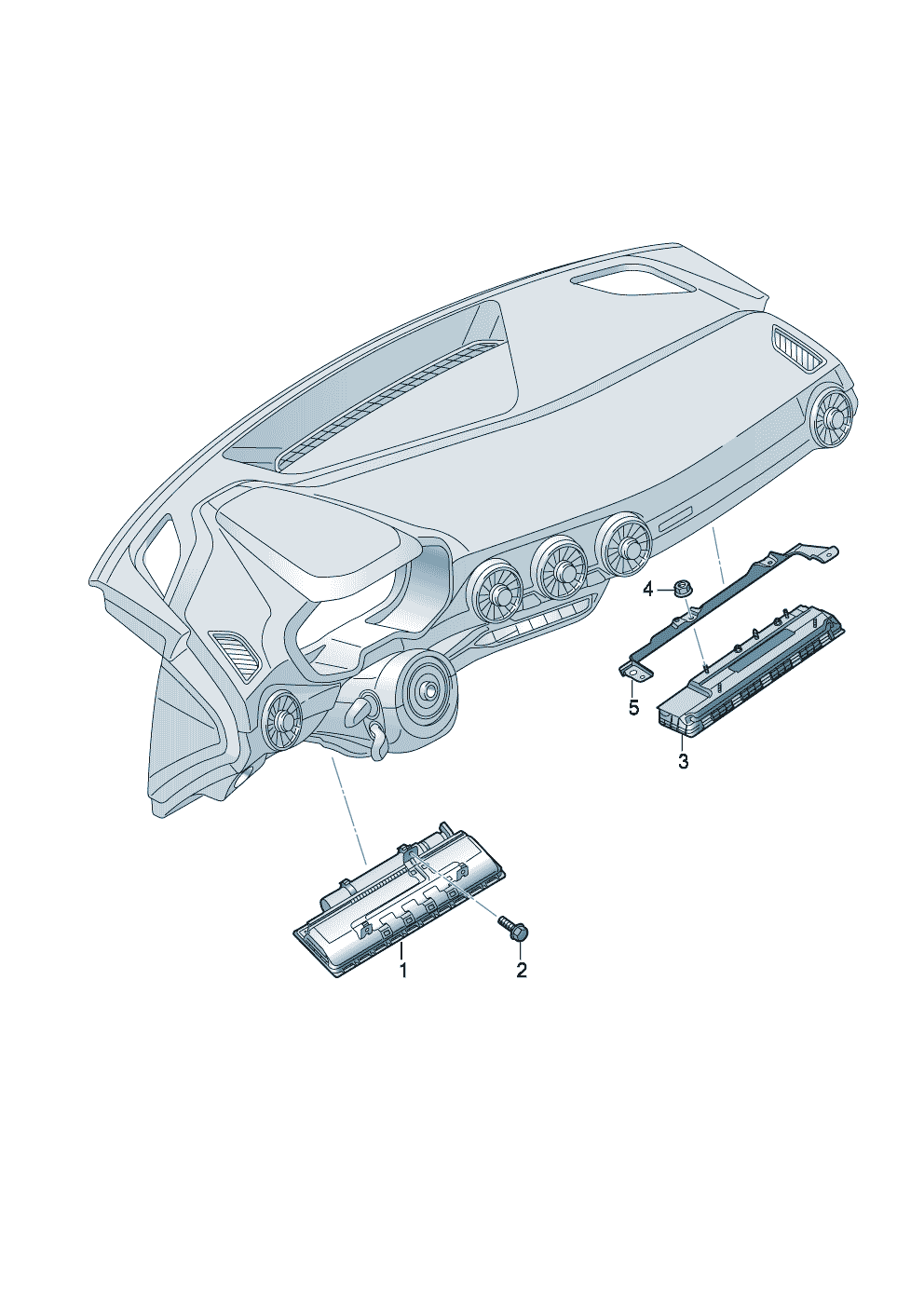 Knee airbag unit  - Audi TT/TTS Coupe/Roadster - att