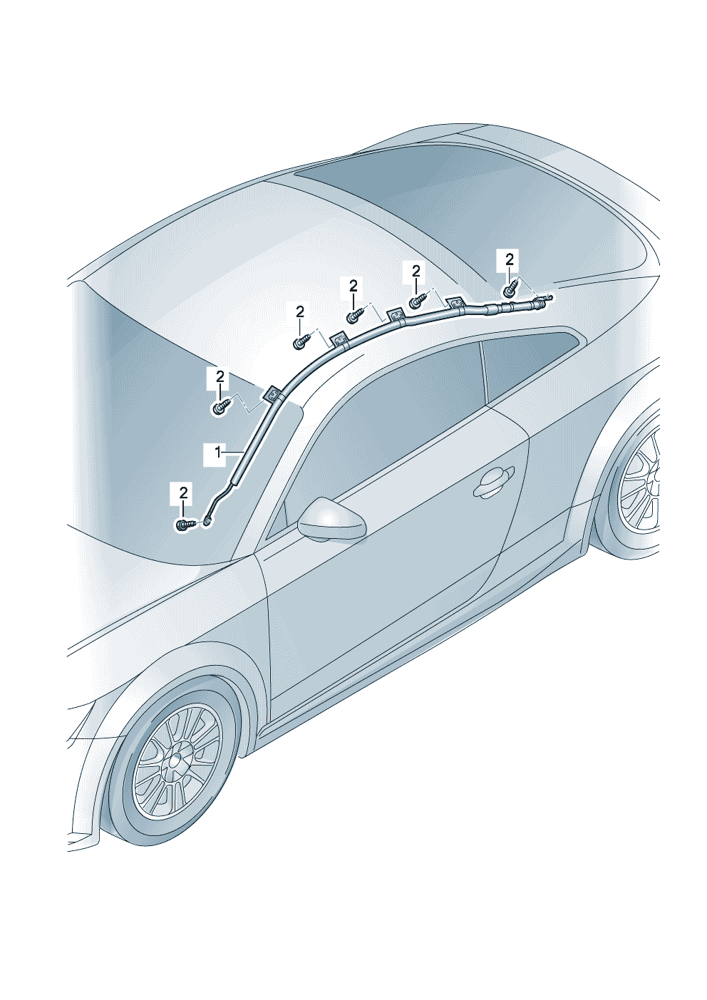 module sac gonfl. de tete<br/><br/><br/><br/><br/> Attention danger <br/><br/><br/><br/><br/><br/>tenir compte manuel reparation  - Audi TT/TTS Coupe/Roadster - att