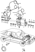 Regulateur de freinagerotor p. capteur de vitessetuyau de freinpour systeme antiblocage ABS