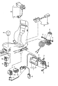 Electric parts for seatand backrest adjustment