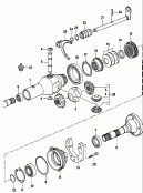 Ausgleichgetriebe mit Sperr-differenzial für Verteiler-getriebe