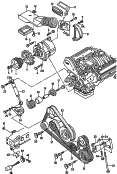 connecting and mounting partsfor alternatoridler pulleyPoly-V-belt