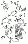 A/C condenserfluid container withconnecting parts