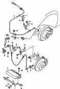 Calculateur pour ABScapteur de vitessesupport p. capteur de vitesse