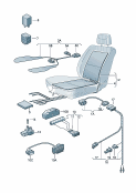 Heater elementSeat and backrestRelayfor models with electricheight adjustable seats
