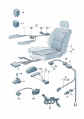 seat and backrest,heatedSwitch for lumbar supportadjustmentWiring set for lumbarsupport adjustment