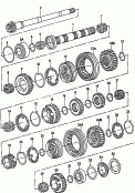 Hollow output shaftgears and shafts